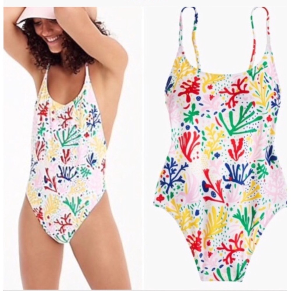 J.Crew Playa Coral Newport One Piece Swimsuit